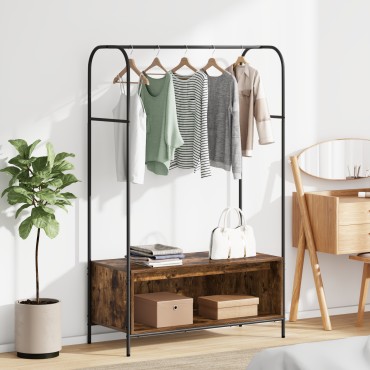vidaXL Ράφι Ρούχων Καφέ δρυς 100 x 44 x 160 εκ Επεξεργασμένο Ξύλο