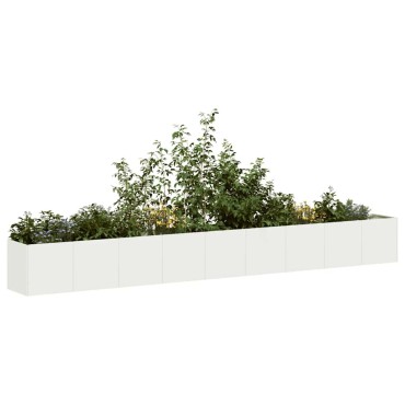 vidaXL Ζαρντινιέρα Λευκή 360x40x40 εκ. από Χάλυβα Ψυχρής Έλασης
