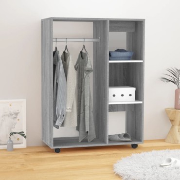 vidaXL Ντουλάπα Γκρι Sonoma 80x40x110cm από Επεξεργασμένο Ξύλο 1 τεμ.