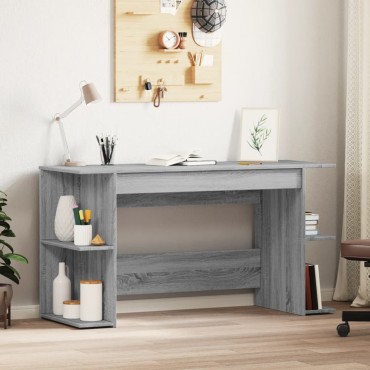vidaXL Γραφείο Γκρι Sonoma 140x50x75cm από Επεξεργασμένο Ξύλο 1 τεμ.