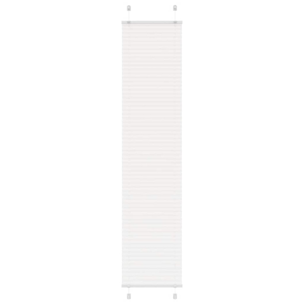 vidaXL Πλισέ περσίδα Λευκό 45x200 cm Πλάτος υφάσματος 44,4 cm