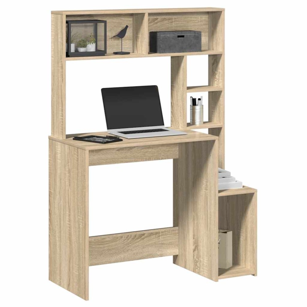 vidaXL Γραφείο με Ράφια Sonoma Δρυς 100x45x140cm Επεξεργασμένο Ξύλο 1 τεμ. vidaXL Γραφείο με Ράφια Sonoma Δρυς 100x45x140cm Επεξεργασμένο Ξύλο 1 τεμ.
