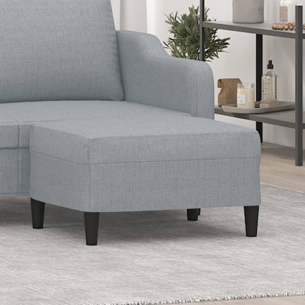 vidaXL Υποπόδιο Ανοιχτό Γκρι 70x55x41cm Υφασμάτινο 1 τεμ.