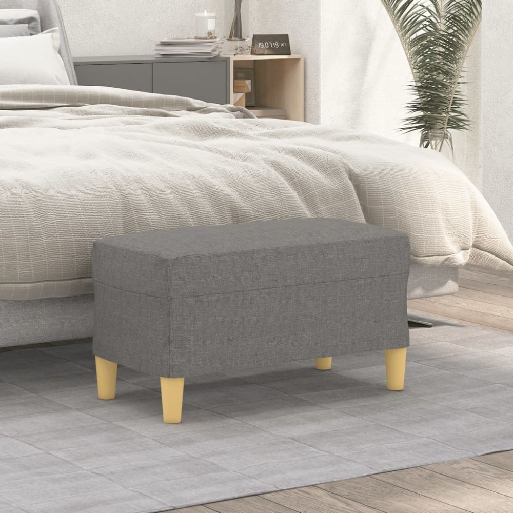 vidaXL Πάγκος Σκούρο Γκρι 70x35x41cm Υφασμάτινος 1 τεμ.