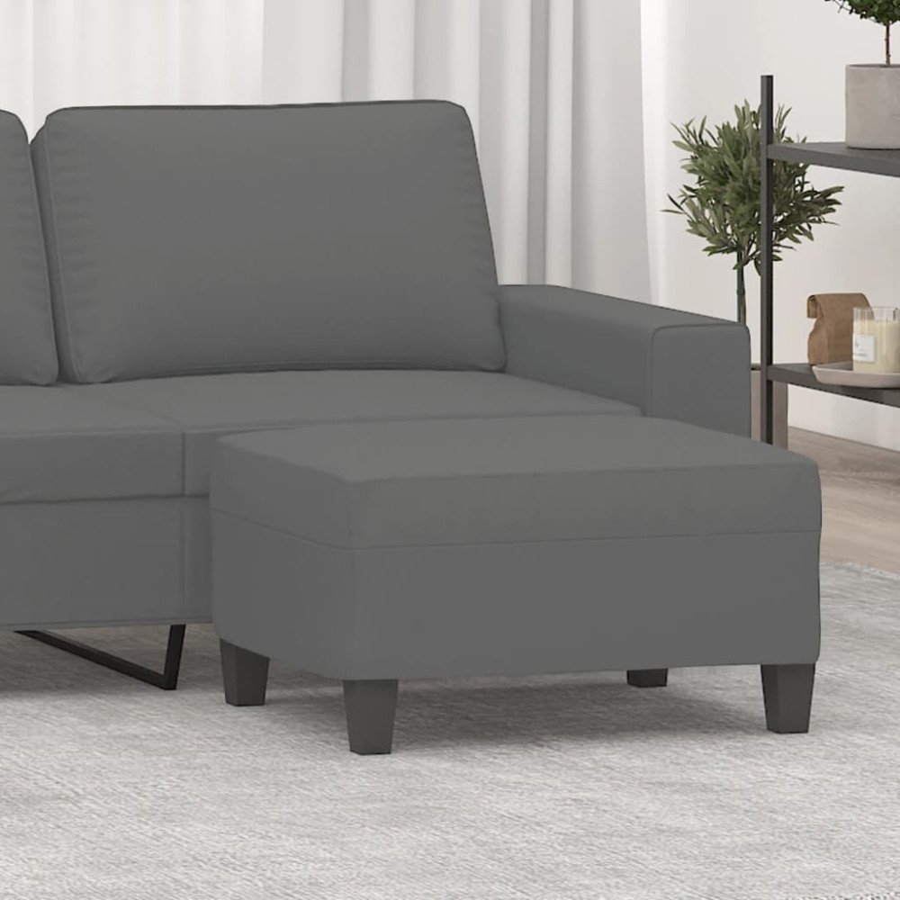 vidaXL Υποπόδιο Σκούρο Γκρι 70x55x41cm από Ύφασμα Μικροϊνών 1 τεμ.