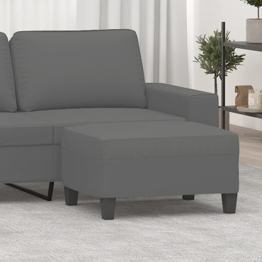 vidaXL Υποπόδιο Σκούρο Γκρι 70x55x41cm από Ύφασμα Μικροϊνών 1 τεμ.