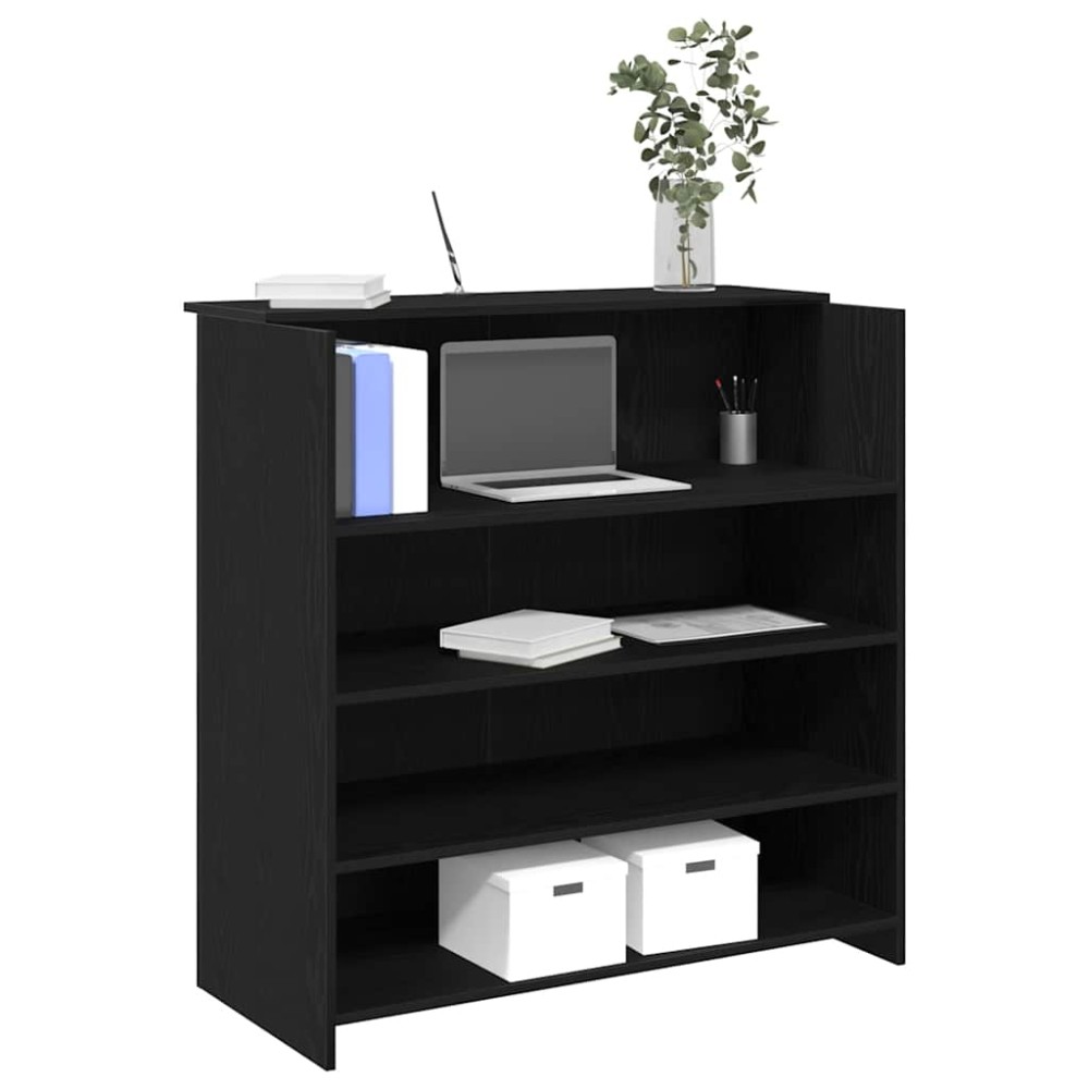 vidaXL Γραφείο υποδοχής Μαύρο Δρυς 100x50x103,5cm Επεξεργασμένο Ξύλο 1 τεμ. vidaXL Γραφείο υποδοχής Μαύρο Δρυς 100x50x103,5cm Επεξεργασμένο Ξύλο 1 τεμ.