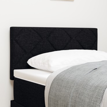 vidaXL LED κεφαλάρι Μαύρο ύφασμα 80x7x88cm