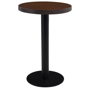 vidaXL Τραπέζι Bistro Σκούρο Καφέ από MDF 50x75cm 1 τεμ.
