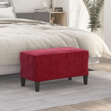 vidaXL Πάγκος μπορντό 70x35x41cm Βελούδινος 1 τεμ.