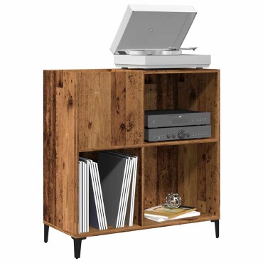 vidaXL Δισκοθήκη Παλιό Ξύλο 84,5x38x89cm από Επεξεργασμένο Ξύλο 1 τεμ.