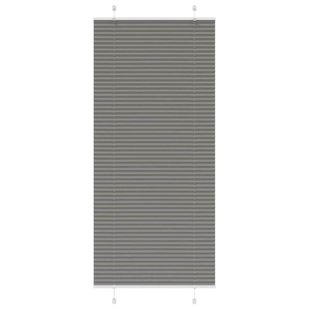 vidaXL Πλισέ περσίδα Ανθρακί 90x200 cm Πλάτος υφάσματος 89,4 cm