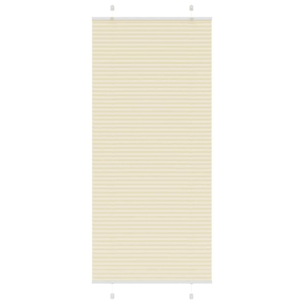 vidaXL Πλισέ περσίδα Κρέμα 85x200 cm Πλάτος υφάσματος 84,4 cm