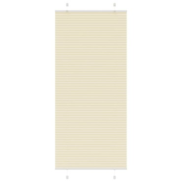 vidaXL Πλισέ περσίδα Κρέμα 85x200 cm Πλάτος υφάσματος 84,4 cm