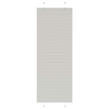 vidaXL Πλισέ περσίδα ανοιχτό γκρι 75x200 cm Πλάτος υφάσματος 74,4 cm
