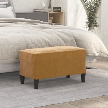 vidaXL Πάγκος Καφέ 70x35x41cm Βελούδινος 1 τεμ.