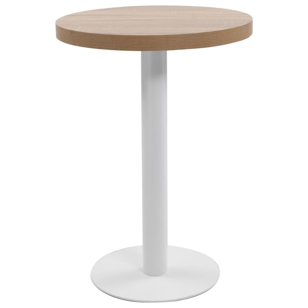 vidaXL Τραπέζι Bistro Ανοιχτό Καφέ από MDF 60x75cm 1 τεμ.