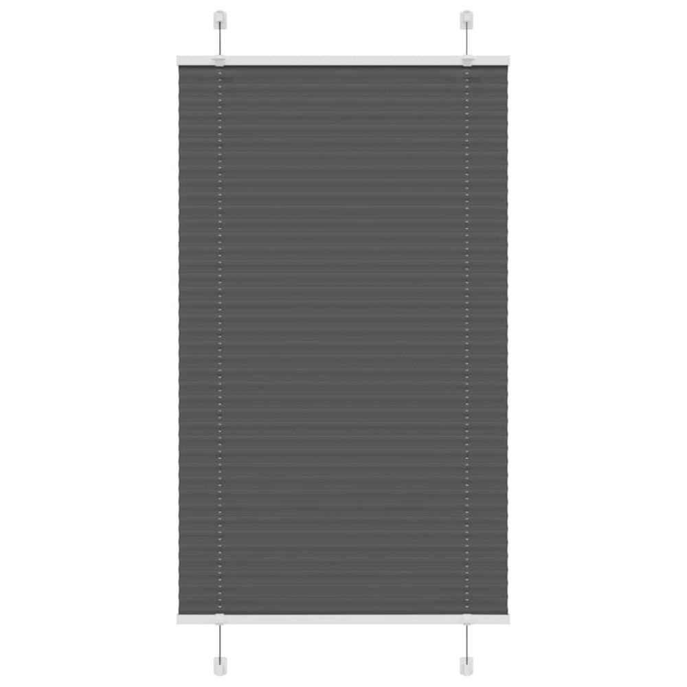vidaXL Πλισέ περσίδα Μαύρο 70x100 cm Πλάτος υφάσματος 69,4 cm