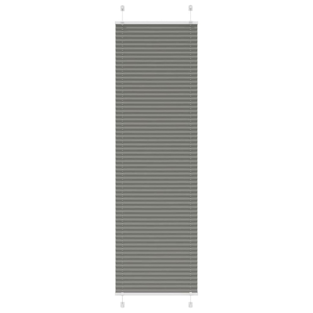 vidaXL Πλισέ περσίδα Ανθρακί 65x200 cm Πλάτος υφάσματος 64,4 cm
