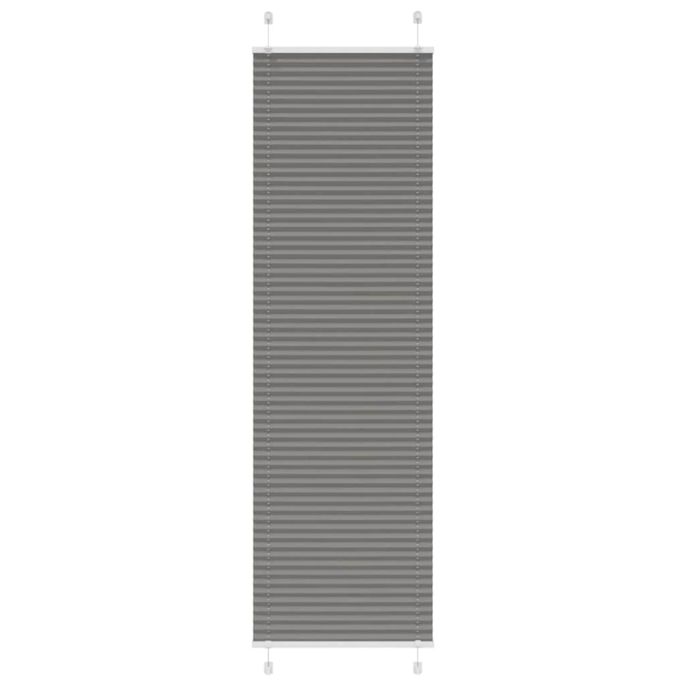 vidaXL Πλισέ περσίδα Ανθρακί 55x200 cm Πλάτος υφάσματος 54,4 cm