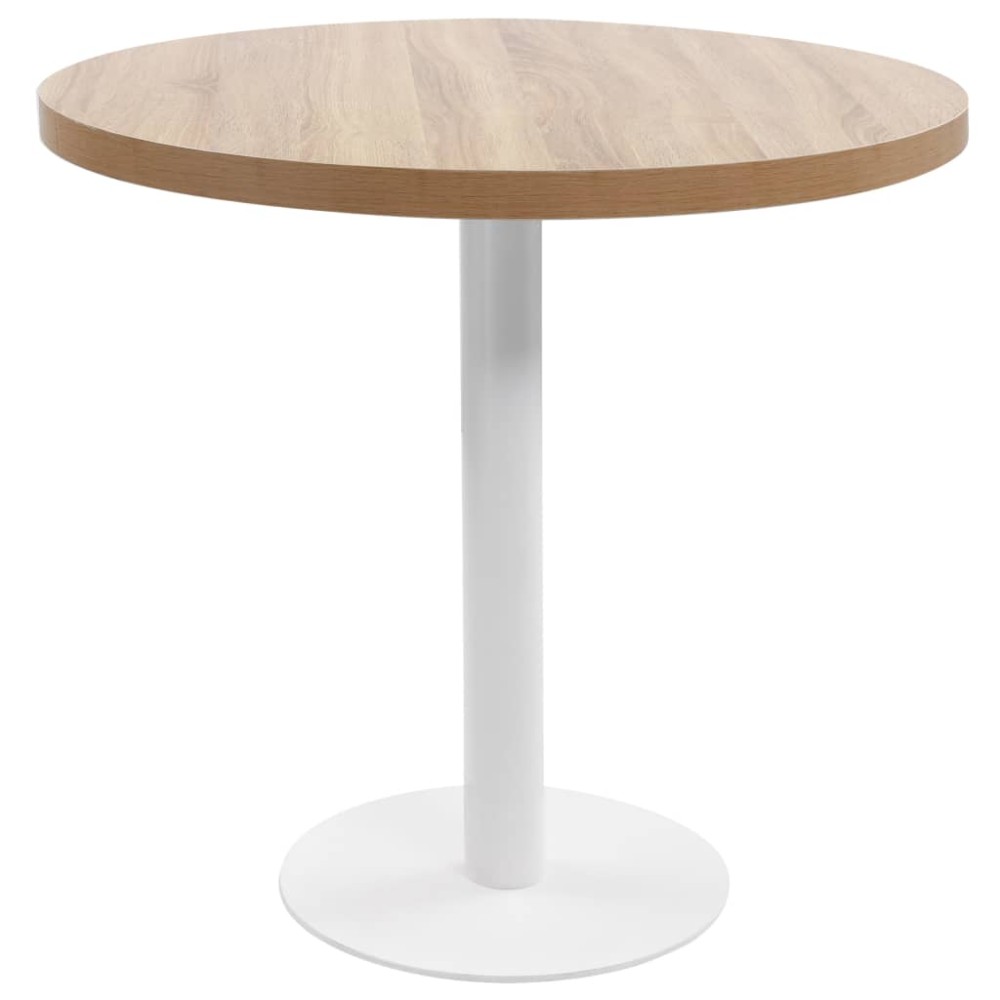 vidaXL Τραπέζι Bistro Ανοιχτό Καφέ από MDF 80x75cm 1 τεμ.