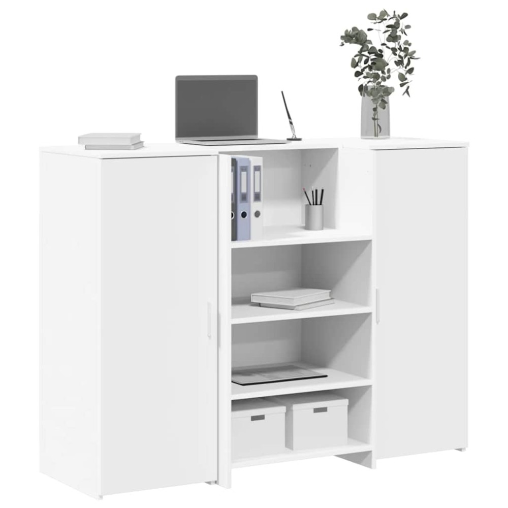 Γραφείο υποδοχής vidaXL Λευκό 135x50x103,5cm Κατασκευασμένο ξύλο 1 τεμ.