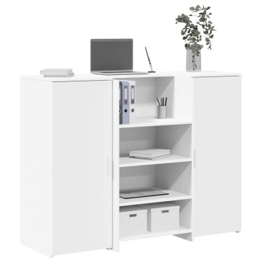 Γραφείο υποδοχής vidaXL Λευκό 135x50x103,5cm Κατασκευασμένο ξύλο 1 τεμ.