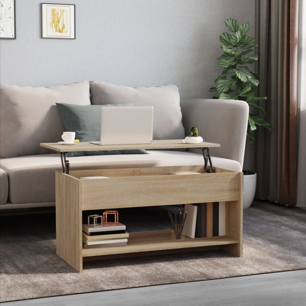 vidaXL Τραπεζάκι Σαλονιού Sonoma Δρυς 102x50x52,5cm Επεξεργ. Ξύλο 1 τεμ.