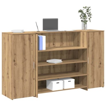 vidaXL Γραφείο υποδοχής 180x50x103,5cm Επεξεργασμένο Ξύλο 1 τεμ.