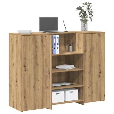vidaXL Γραφείο υποδοχής 135x50x103,5cm Επεξεργασμένο Ξύλο 1 τεμ.