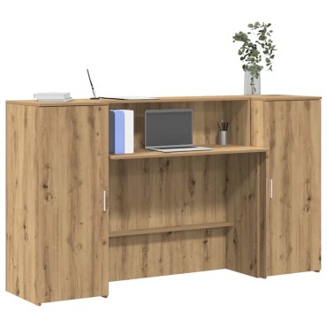 vidaXL Γραφείο υποδοχής 180x50x103,5cm Επεξεργασμένο Ξύλο 1 τεμ.