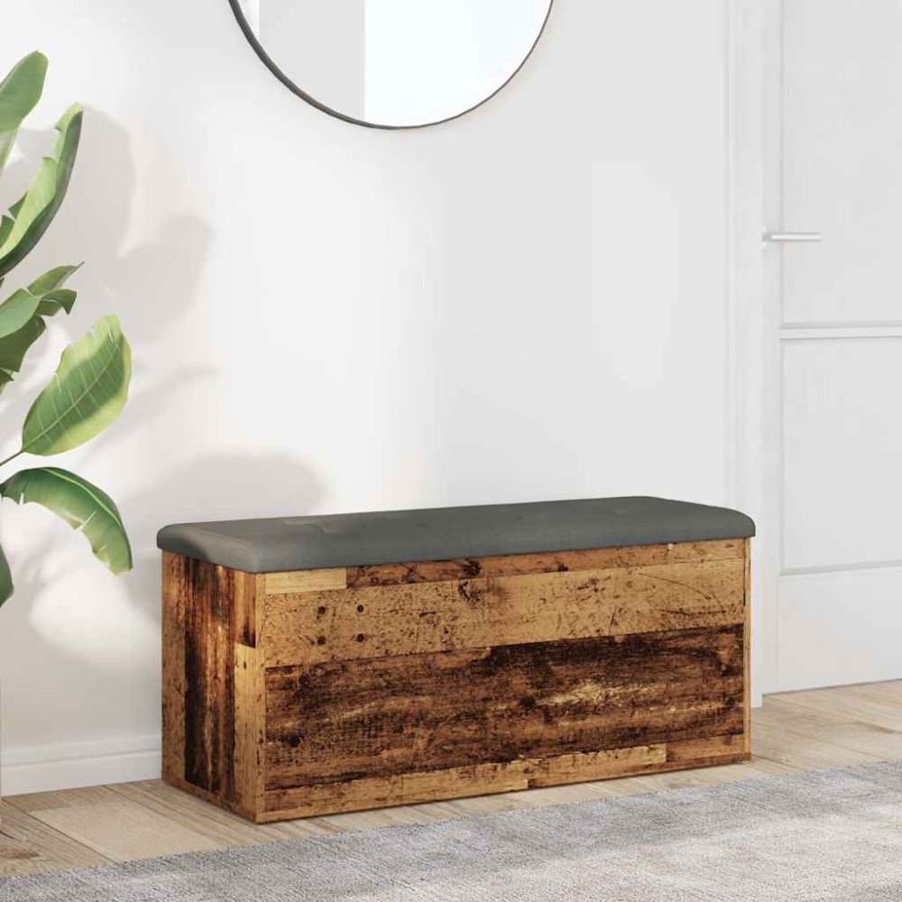 Πάγκος αποθήκευσης vidaXL Παλαιό ξύλο 102x42x45cm Κατασκευασμένο ξύλο