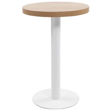 vidaXL Τραπέζι Bistro Ανοιχτό Καφέ από MDF 50x75cm 1 τεμ.