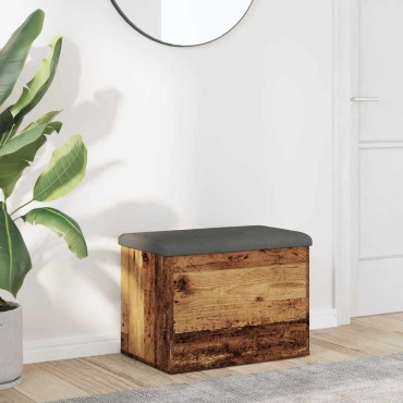 Πάγκος αποθήκευσης vidaXL Παλιό ξύλο 62x42x45cm Κατασκευασμένο ξύλο