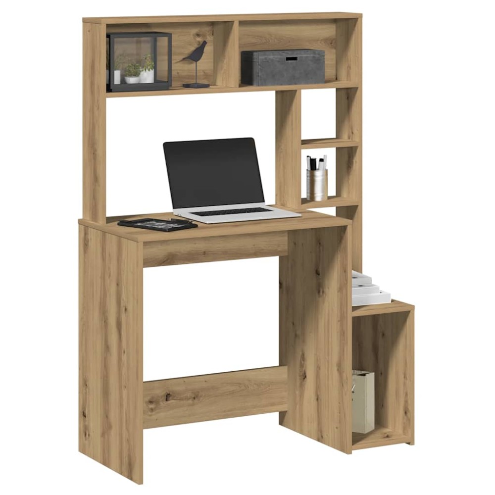 vidaXL Γραφείο με Ράφια Αρτισιανή Δρυς 100x45x140cm Επεξεργασμένο Ξύλο 1 τεμ. vidaXL Γραφείο με Ράφια Αρτισιανή Δρυς 100x45x140cm Επεξεργασμένο Ξύλο 1 τεμ.
