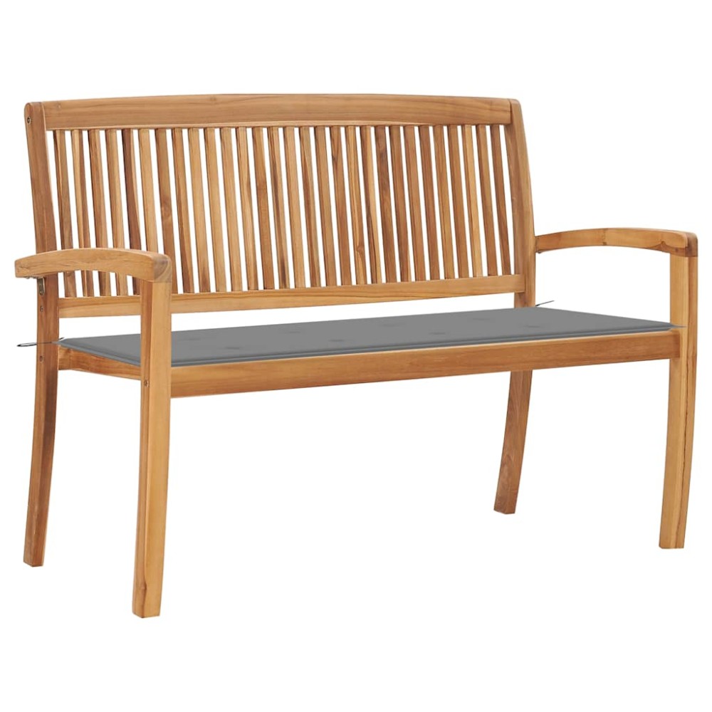 vidaXL Παγκάκι Κήπου Στοιβαζόμενο Μασίφ Ξύλο Teak & Μαξιλάρι 128,5x57,5x90cm 1 τεμ. vidaXL Παγκάκι Κήπου Στοιβαζόμενο Μασίφ Ξύλο Teak & Μαξιλάρι 128,5x57,5x90cm 1 τεμ.