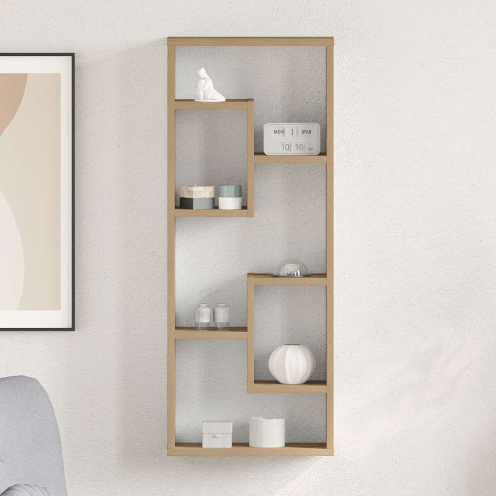 vidaXL Ράφι Τοίχου Χειροποίητο Δρυς 36x16x90cm από Τεχνητό Ξύλο 1 τεμ.