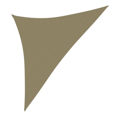 vidaXL Πανί Σκίασης Τρίγωνο Μπεζ 3,5 x 3,5 x 4,9 μ. από Ύφασμα Oxford