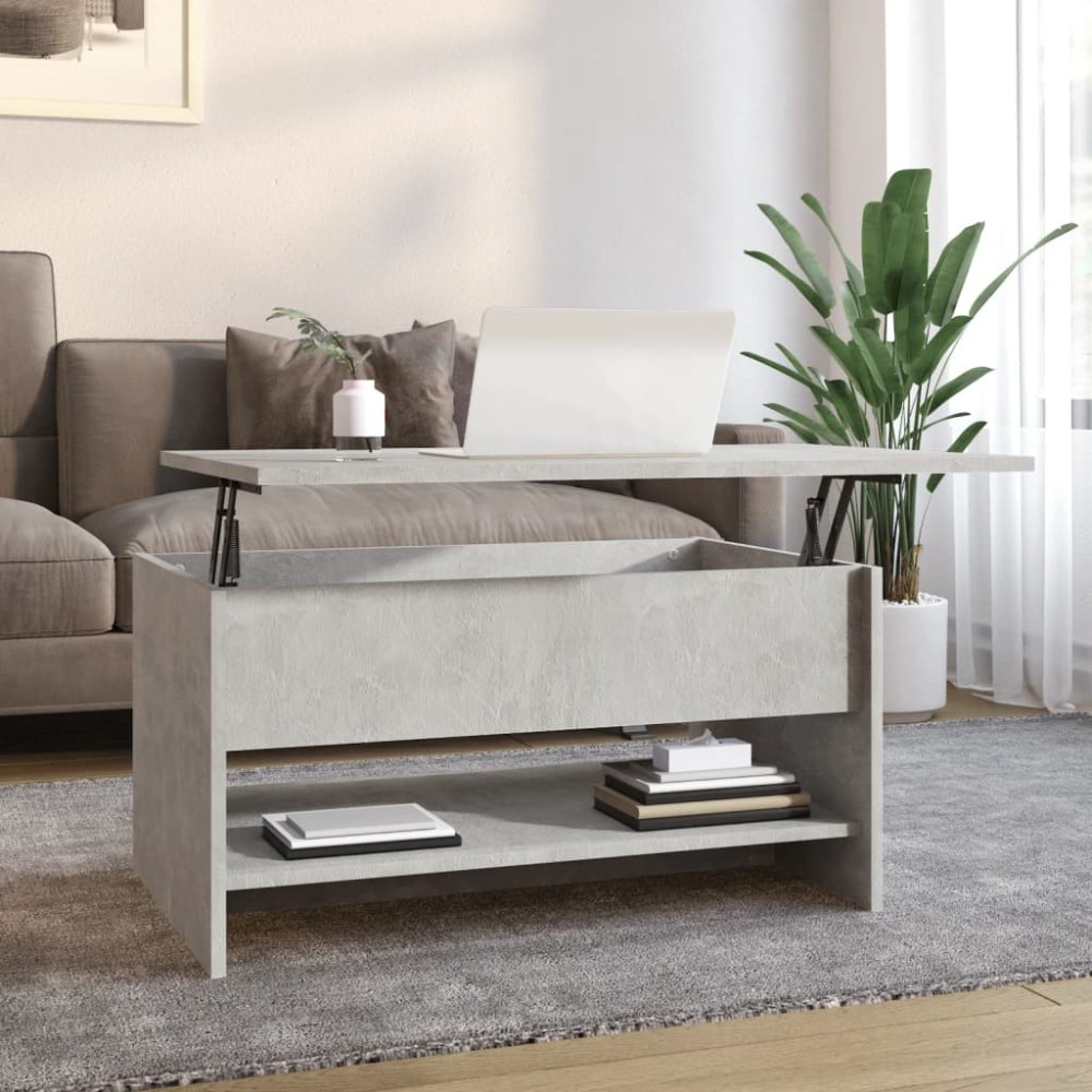 vidaXL Τραπεζάκι Σαλονιού Γκρι Σκυρ. 80x50x40cm Επεξεργασμένο Ξύλο 1 τεμ.