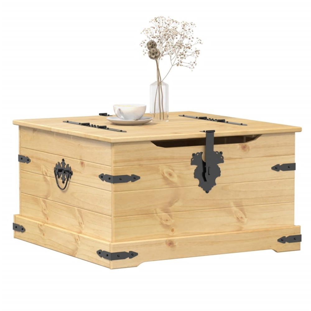 vidaXL Κουτί Αποθήκευσης Corona 78x78x45cm από Μασίφ Ξύλο Πεύκου 1 τεμ.