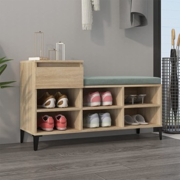 vidaXL Παπουτσοθήκη Sonoma Δρυς 102x36x60cm από Επεξεργασμένο Ξύλο