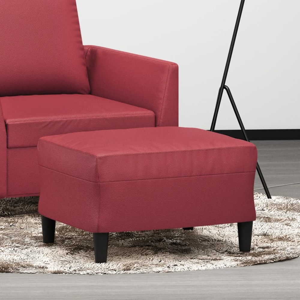 vidaXL Υποπόδιο Μπορντό 60x50x41cm από Συνθετικό Δέρμα 1 τεμ.