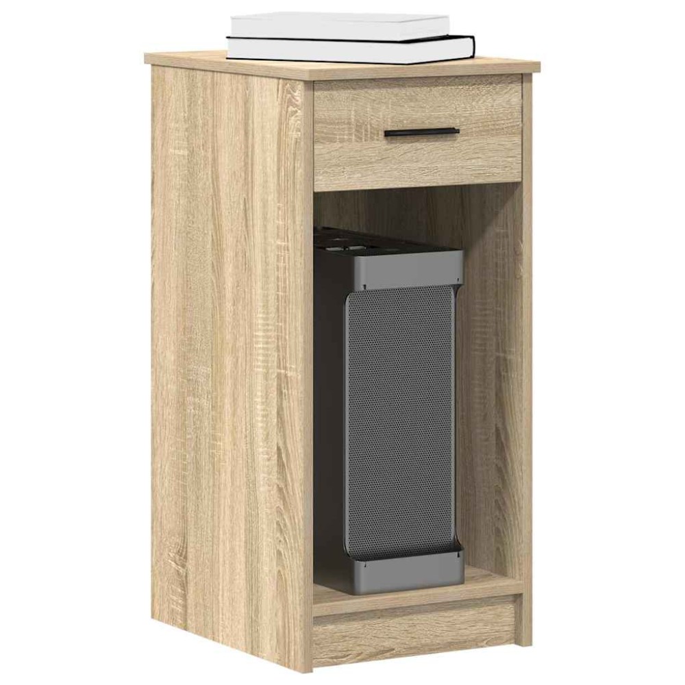 vidaXL Βάση πύργου υπολογιστή με συρτάρι Δρυς sonoma 35x45x77cm 1 τεμ.