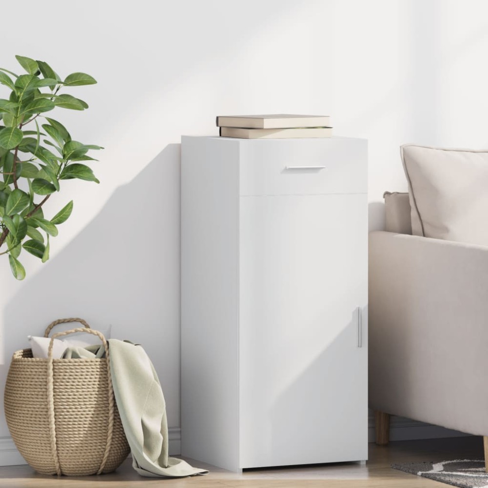 vidaXL Συρταριέρα Λευκή 40x42,5x93cm από Επεξεργασμένο Ξύλο 1 τεμ.
