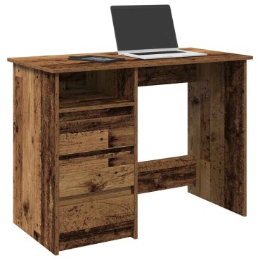 vidaXL Γραφείο Μαύρο 102x50x75cm από Επεξεργασμένο Ξύλο 1 τεμ.