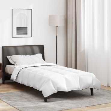 vidaXL Χειμερινό Παπλωματοθήκη Λευκό 155 x 200 εκ. Φτερό