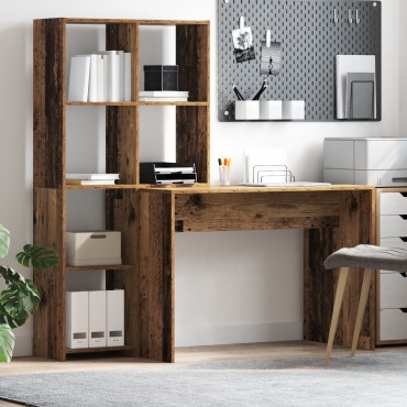 vidaXL Γραφείο Παλιό Ξύλο 138,5x55x143cm Επεξεργασμένο Ξύλο 1 τεμ.