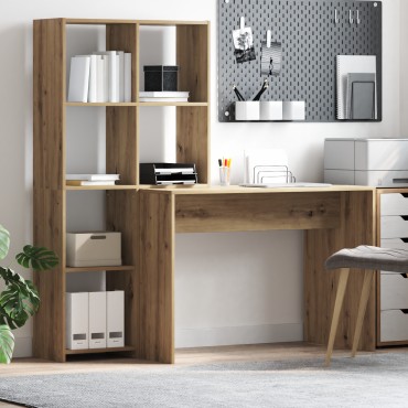 vidaXL Γραφείο Artisan Oak Επεξεργασμένο Ξύλο 138,5x55x143 εκ 1 τεμ.