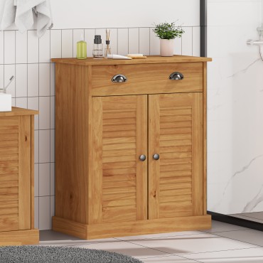 vidaXL Ντουλάπι Μπάνιου VIGO Καφέ και Μέλι Καφέ 68x34x80 εκ 1 τεμ.