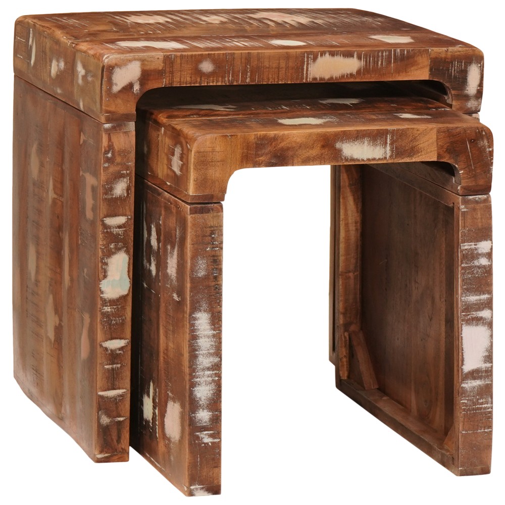 vidaXL Ένθετα τραπέζια 2 τεμ. Καφέ 46x40x46cm